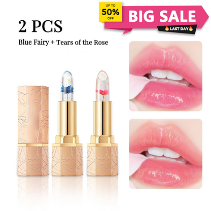 🔥LAST DAY - BUY 1 GET 1 FREE JUST $9.99 EACH👄Crystal Flower Temperature Color Change Jelly Lipstick