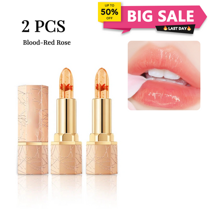 🔥LAST DAY - BUY 1 GET 1 FREE JUST $9.99 EACH👄Crystal Flower Temperature Color Change Jelly Lipstick