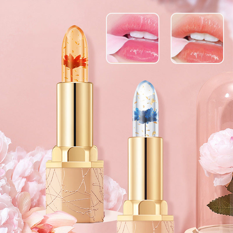 🔥LAST DAY - BUY 1 GET 1 FREE JUST $9.99 EACH👄Crystal Flower Temperature Color Change Jelly Lipstick