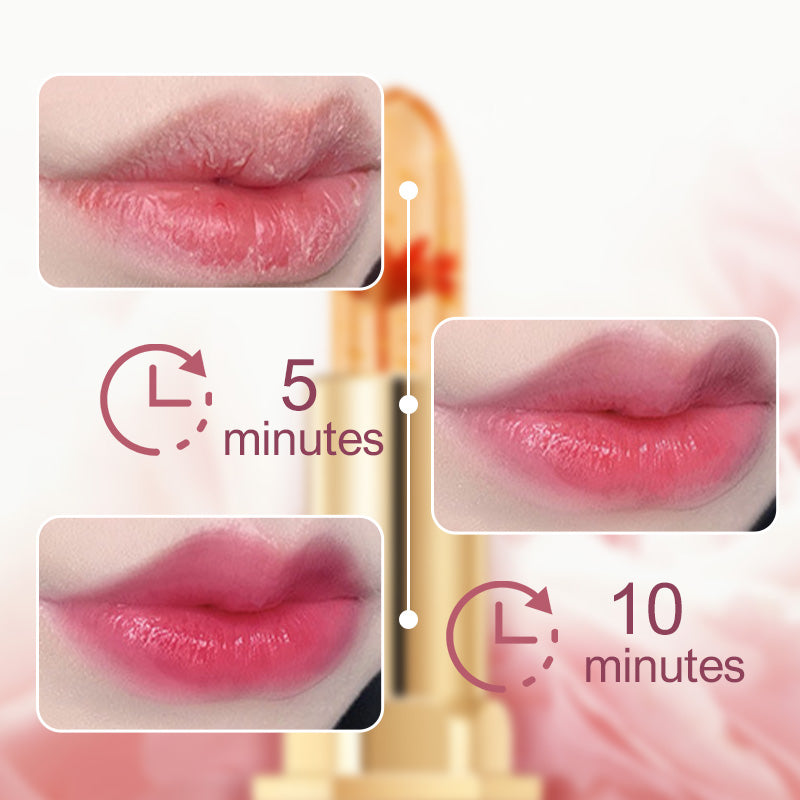 🔥LAST DAY - BUY 1 GET 1 FREE JUST $9.99 EACH👄Crystal Flower Temperature Color Change Jelly Lipstick