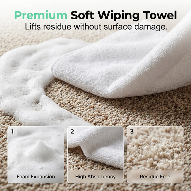 Magic Carpet Foam Renovator: Instant Waterless Stain Eraser (With Towel)